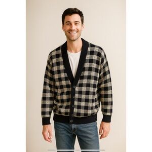 VINTAGE MENS TONY LAMBERT COLLECTION CARDIGAN SWEATER 80- 90’S GRANDPA CORE S